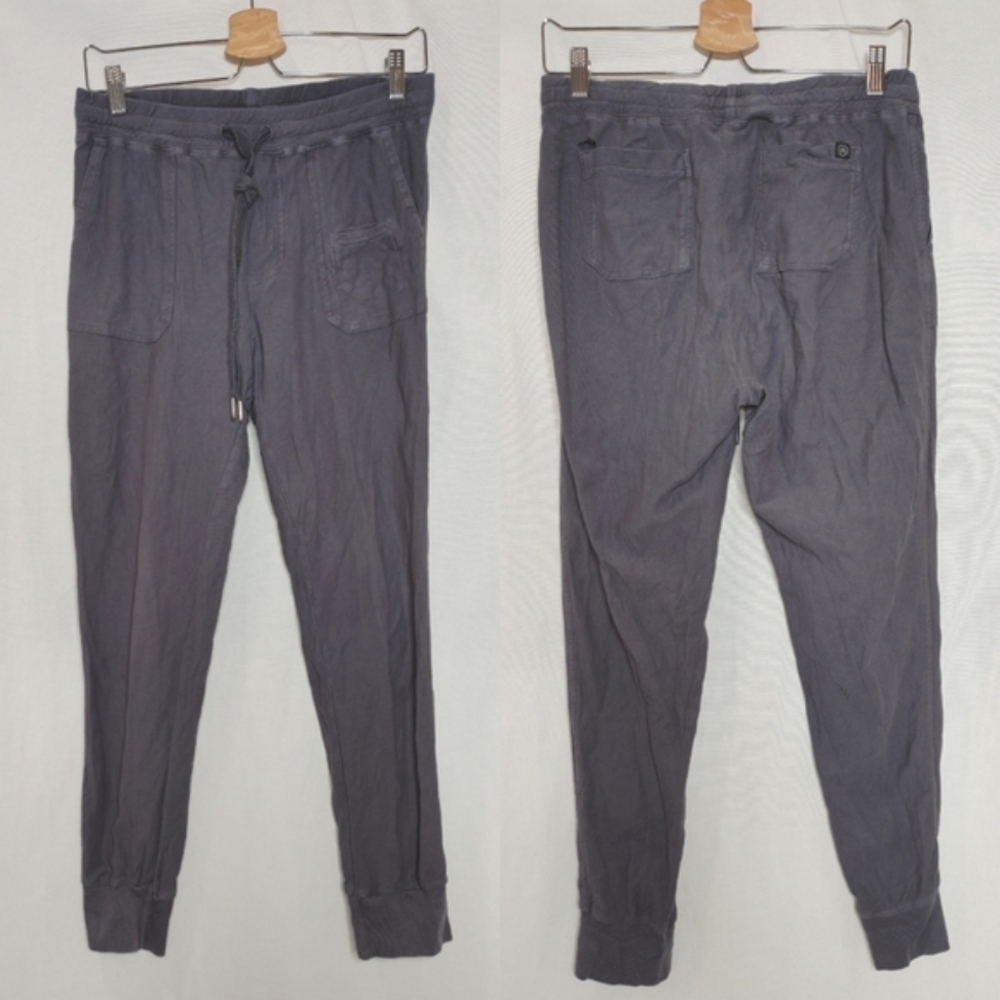 Aether Joggers Cotton Twill Lightweight Tapered Leg Slate Blue‎ Gray S 2 Flaw